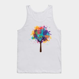 abstract colorful tree life Tank Top